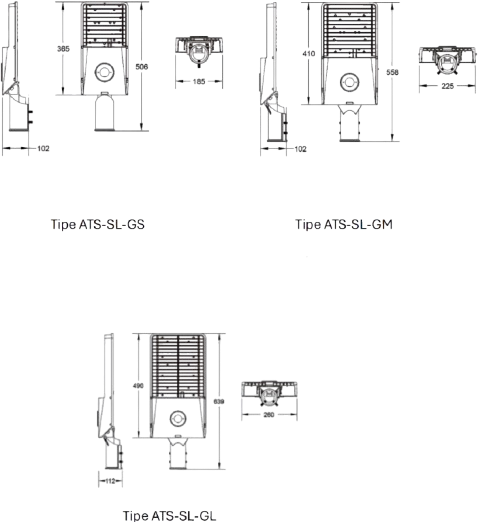 ATS-SL-Gx Dimensions